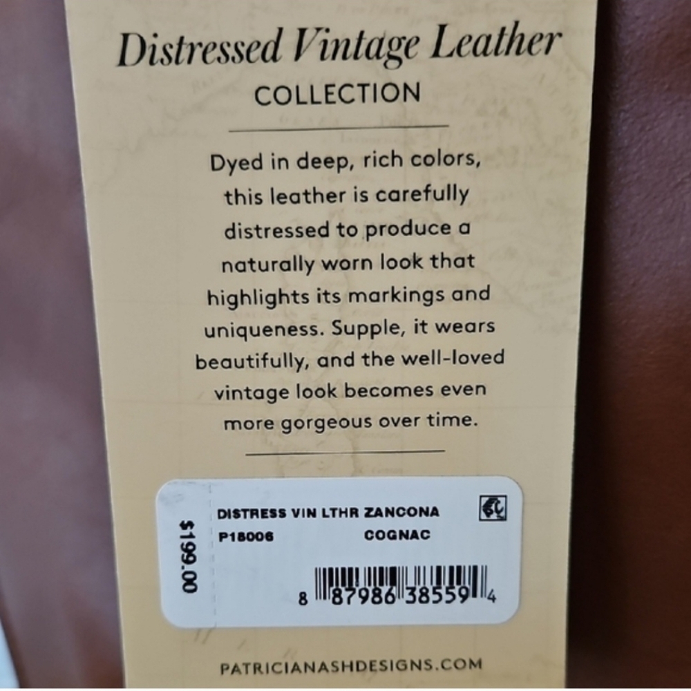 Patricia Nash Distressed Vintage Leather Zacona Handbag - Picture 5 of 12